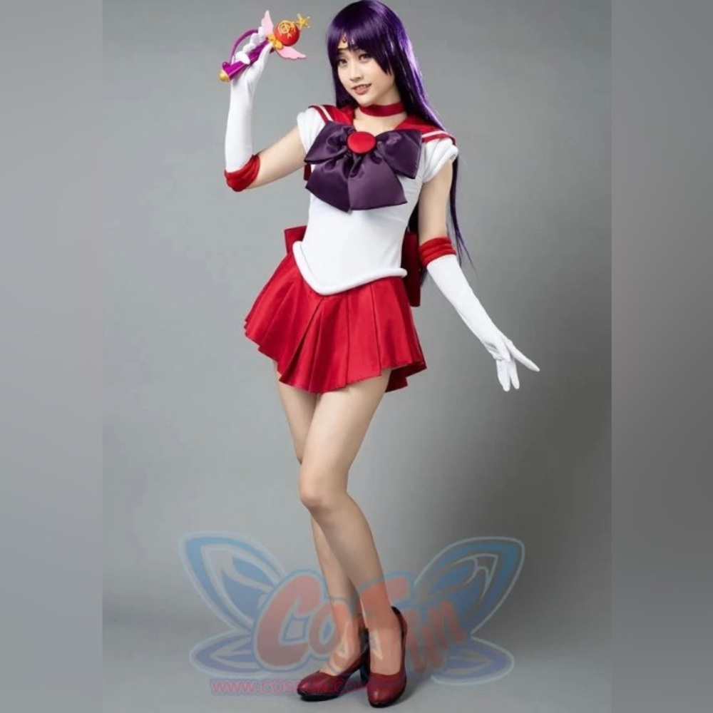 Sailor Mars Hino Rei Cosplay Halloween Costumes XS